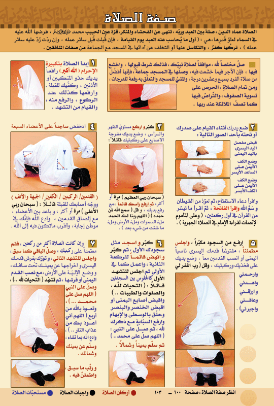 كيفية الصلاة الصحيحة بالصور